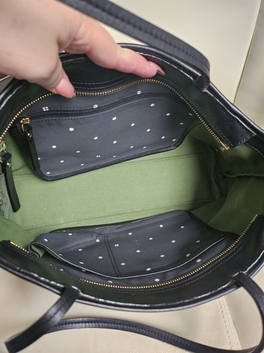 Kate Spade Black Polka Dot Tote Bag - Picture 14 of 14